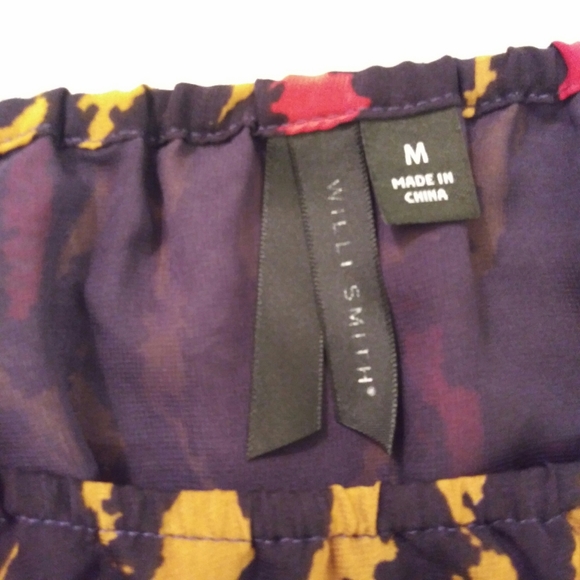 Willi Smith Boho Pattern Peasant Top - Picture 3 of 5